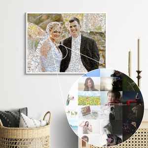 Mosaïque photo personnalisée mariage