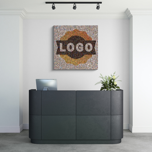 Mosaïque Logo Entreprise avec Photos Employés