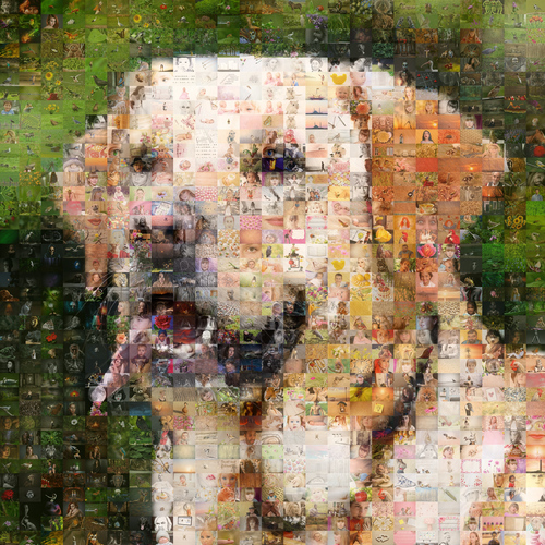 Créez un portrait mosaïque chien personnalisé