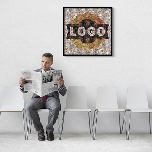 Mosaïque Logo Entreprise avec Photos Employés