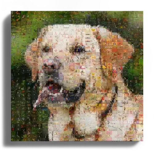Créez un portrait mosaïque chien personnalisé