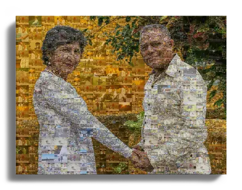 Mosaïque photo personnalisée mariage
