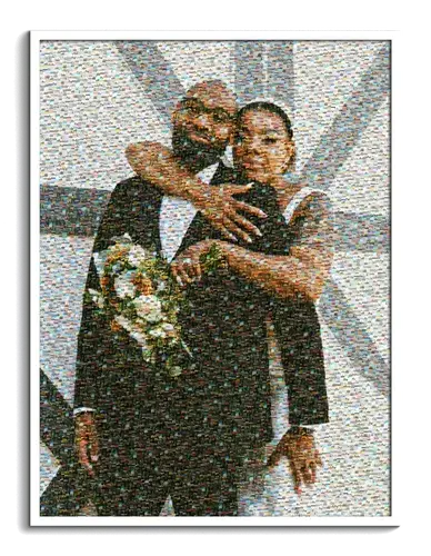 Mosaïque photo personnalisée mariage