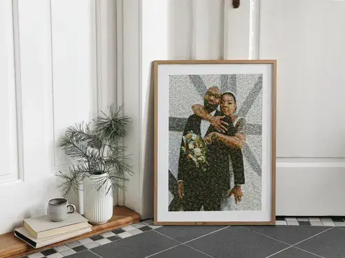 Mosaïque photo personnalisée mariage