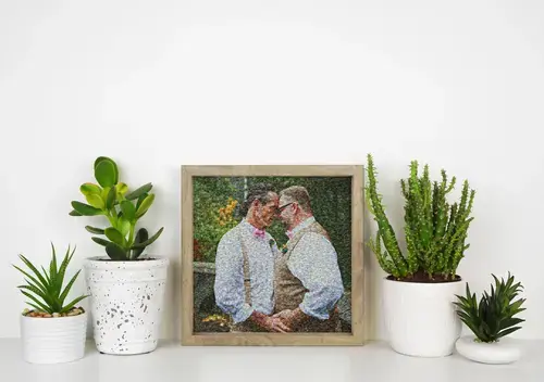 Mosaïque photo personnalisée mariage