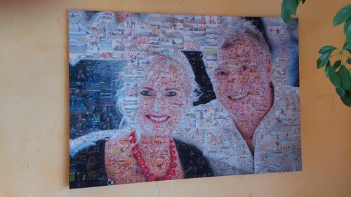 Photo du client Klaus pour l'évaluation Impression Photomosaïque [Logiciel] Toile 100x70cm