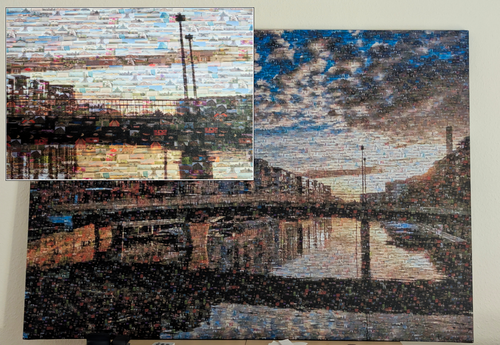Photo du client Olaf pour l'évaluation Impression Photomosaïque [En ligne] Toile 140x100cm
